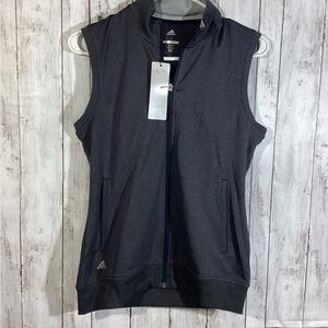 Adidas Women’s Golf Vest Gray Full Zip Polyester small  Contemporary Sporty new